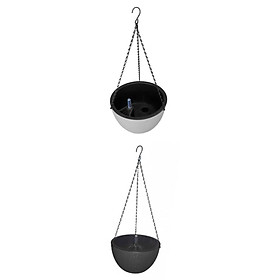 2 Pieces Self-Watering Hanging Planter with Water Level Indicator