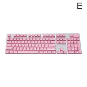 1 bộ abs mờ Keycap 87 Black White 104 Hai màu 980K Đóng 108 Bàn phím cơ học cơ học KeyCap Key Màu sắc: Little Pink
