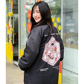 Áo khoác dù kiểu bomber 2 lớp in logo thời trang, Áo khóac dù nam nữ mặc in/ áo khoác gió nam nữ mặc / áo khoác dù cặp đôi / áo khoác chống nắng chống lạnh tốt , vải dù 2 lớp . size M, L , XL