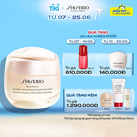 Kem dưỡng da chống lão hóa giàu ẩm Shiseido Benefiance Wrinkle Smoothing Cream Enriched 50ml