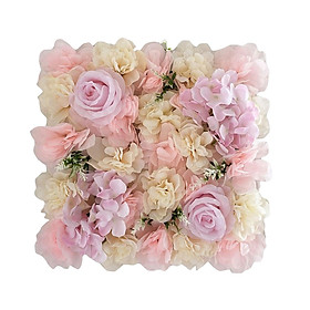 2x Artificial Flower Panel Rose Wedding Home Decor Champagne DarkPink