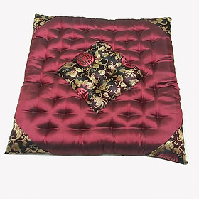 Mua Đệm ngồi  ruột bông ép đã xử lý nhiệt  mặt lụa thêu hoa văn  kích thước: 40cm x40cm x 5cm( dài x rộng x cao)