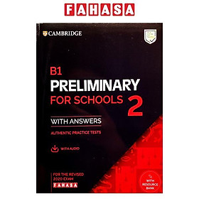 B1 Preliminary For School 2 For The Revised 2020 Exam SB With Answers With Audio With Resource Bank