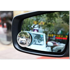 Combo 2 gương cầu kính lồi 5 cm chiếu hậu, xóa điểm mù thích hợp cho nhiều loại xe ôtô-Hoàng Đông Shop.