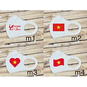 SET 2 Khẩu trang lá cờ Việt Nam vải su