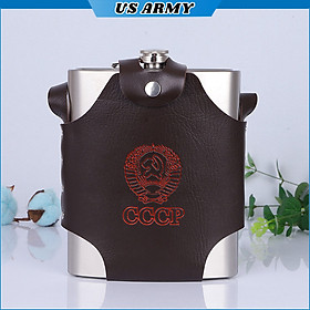 Mua Bình Inox Đựng Rượu CCCP Truyền Thống Dung Tích 2.0L Dày 0 6 ly - 64OZ ( Loại 1 )  Kèm Bao Da Phong Cách