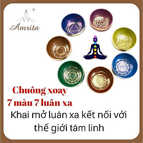 Bộ Chuông Xoay 7 Luân Xa Nepal - Chuông xoay 7 màu 7 luân xa