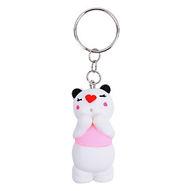 Móc Khóa Đơn Gấu Áo Hồng Dona Clay GH01