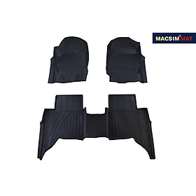 Thảm lót sàn xe ô tô Isuzu D-max 2015- 2020 Nhãn hiệu Macsim chất liệu nhựa TPV cao cấp màu đen