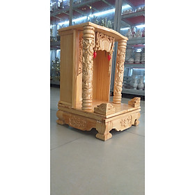 Bàn thờ Thần Tài Ông Địa đẹp gỗ Thông ngang 48 cao 68 , Mã SP T2 - Đồ Thờ Thắng Duyên Đại Phát