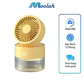 Mua Quạt Mini Để Bàn Hơi Nước Sạc Điện Siêu Mát 3 Chế Độ Gió Dung Tích Bình Chứa Nước 350ml Có Thể Cho Đá Lạnh Tích Hợp Đèn Led Quạt Điều Hòa Hơi Nước Để Bàn Làm Mát Kiêm Máy Phun Sương Tạo Ẩm Pin Trâu 3000mAh Sạc Type C - ML042