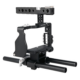 Lồng Bảo Vệ Máy Ảnh Andoer Cho Máy Ảnh A6300 A6500 ILDC (Thanh 15mm)