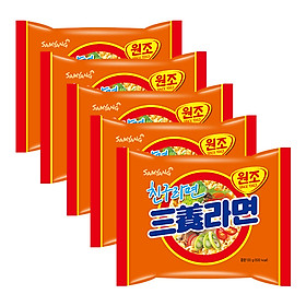 Lốc 5 gói mì  Samyang Ramen nhập khẩu Hàn Quốc 120g/gói