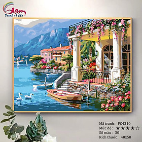 Mua Tranh tô màu theo số phong cảnh Địa trung hải PC4210