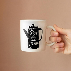 Ly Cốc Sứ Cao Cấp hình Coffee Pot Head