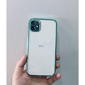 Ốp lưng trong suốt viền màu cạnh vuông giả iphone 12 dành cho iPhone 11, 11 Pro Max chính hãng KST