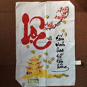 Mua (ĐÃ THÊU) Tranh thêu thành phẩm LỘC 45x65cm