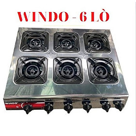 Mua Bếp gas công nghiệp 6 họng bếp gas 6 lò WINDO  chuyên mỳ cay   bánh xèo. Hàng chính hãng