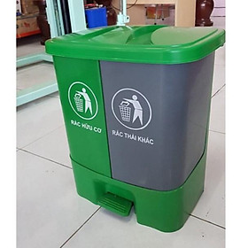 Mua Thùng rác 2 ngăn Thiết kế phân loại rác thông minh - 40 LÍT đạp chân