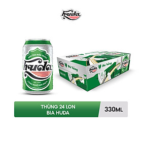 Nồng độ cồn 4.7% - Thùng 24 lon bia Huda 330ml