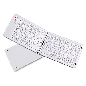 Bàn phím Gấp gọn không dây Bluetooth B23 pin sạc TypeC cho máy tính , điện thoại , máy tính bảng hàng nhập khẩu - trắng