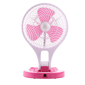 Quạt tích điện mini Fan kèm đèn LED siêu sáng