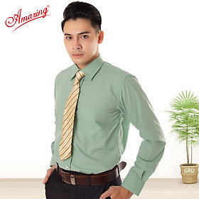 Áo sơ mi nam công sở Amazing, chất liêu KT silk nhiều màu, big size, form xuông, dáng rộng, tay dài