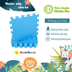 Thảm xốp lót sàn cho bé - đơn màu (10 miếng, diện tích 1m2) Smile Puzzle _KHÔNG MÙI TIÊU CHUẨN CHÂU ÂU