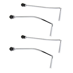 4 Pieces Metal Bass Drum Legs Arm for Drum Replacement Parts Accessories