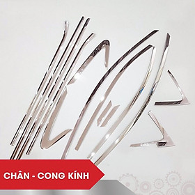 Viền Cong + Nẹp Chân Kính Inox Accent 2018 2019 2020 chất liệu inox 304