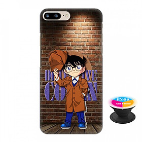 Ốp lưng nhựa dẻo dành cho iPhone 7 Plus in hình Conan Detective - Tặng Popsocket in logo iCase - Hàng Chính Hãng