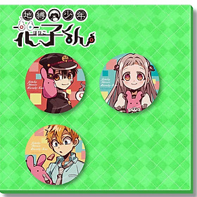 Combo 3 huy hiệu cài áo JIBAKU SHOUNEN HANAKO-KUN - ÁC MA NHÀ XÍ HANAKO anime