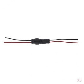 3Pcs  &  Wire Connector Plug with 14AWG Cable 2pin
