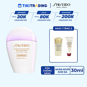 Sữa Chống Nắng Dưỡng Da Shiseido GSC Urban Environment Triple Beauty Suncare Emulsion SPF50+ PA++++ 30ml