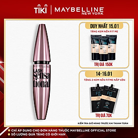 Mascara Dài Mi Và Tơi Mi Tự Nhiên Maybelline New York Lash Sensational Waterproof Chuốt Mi Không Lem Không Trôi 10ml