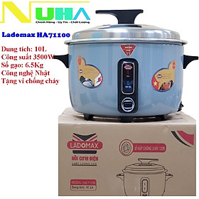Mua Nồi cơm điện công nghiệp 10L Ladomax công nghệ Nhật  nấu 6.5kg gạo  chống cơm cháy kèm vỉ hấp inox-Hàng chính hãng