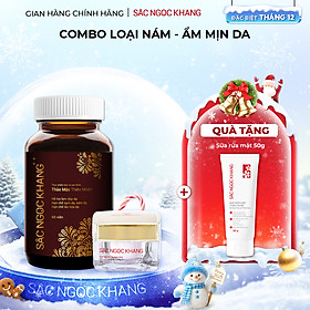 Bộ đôi trong uống - ngoài thoa Sắc Ngọc Khang: Sắc Ngọc Khang ++ (60 viên) + Kem dưỡng da ban đêm 10g