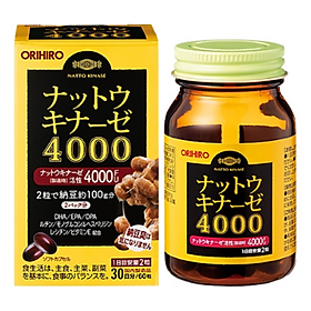 Viên uống hỗ trợ điều trị đột quỵ NATTO KINASE 4000 FU Orihiro (60 viên)