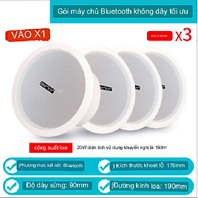 Bộ loa âm trần hoặc ngoài trời SAST cao cấp 20W x 4 (1 loa Bluetooth + 3 loa phụ)