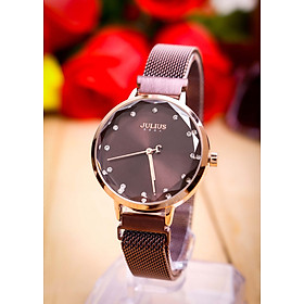 Đồng hồ nữ JA-1143 Julius Hàn Quốc dây thép nam châm thời thượng