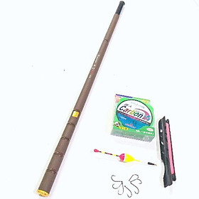 Hình ảnh Bộ cần câu tay trúc nâu dài 2m7, 3m6, 4m5, 5m4, 6m3 kèm đủ phụ kiện