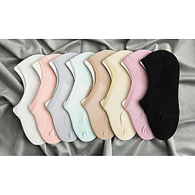 Bộ 5 đôi tất nữ cổ lười kháng khuẩn chống hôi chân - Màu ngẫu nhiên
