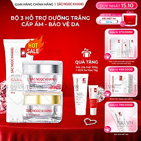 Combo Mờ Nám - Nâng Tông - Bảo Vệ Toàn Diện Kem chống nắng 50g + kem ngày 30ml + kem đêm 30g (Sắc Ngọc Khang Official)