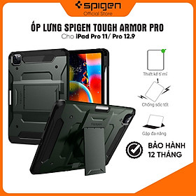 Ốp lưng Spigen Tough Armor Pro cho iPad Pro 11/ Pro 12.9 - Thiết kế tỉ mỉ, chống sốc, gập đa năng - Hàng chính hãng