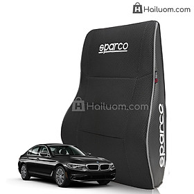 Gối Tựa Lưng ô tô BMW 520I Cao Cấp Sparco Italy - Dáng Thể Thao Công Thái Học - Vân Carbon