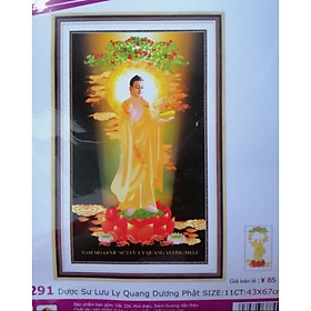 Mua Tranh thêu chữ thập 3D Dược Sư Lưu Ly Quang Dương Phật (43x67cm) chưa thêu