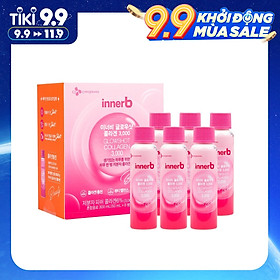 Hộp 6 chai nước uống Collagen Vitamin C sáng da InnerB Glowshot