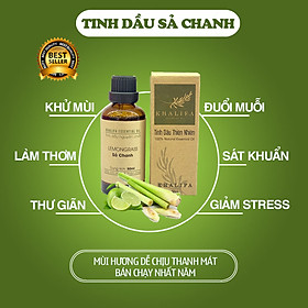 Tinh dầu sả chanh nguyên chất KHALIFA xông phòng, khử mùi, kháng khuẩn, đuổi muỗi