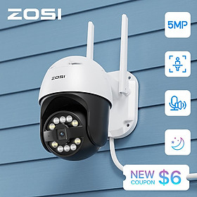 ZOSI C296 5MP Camera PTZ Wifi Người Xe Gói vật nuôi Phát hiện Camera giám sát video CCTV không dây Kích thước cảm biến bảo vệ an ninh gia đình: 5MP không có thẻ TF
