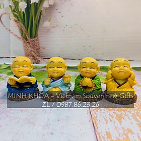 Mua Bộ Tượng 4 Chú Tiểu Tứ Không Bằng Đá Cao Cấp Trưng Bày Bàn Làm Việc 7 cm